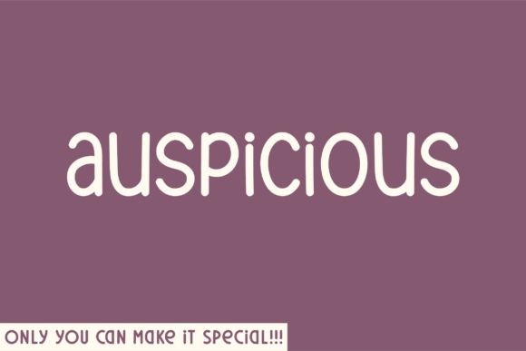 Auspicious Rounded Font