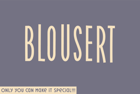 Blousert: A Handwritten Font for Editorial Design