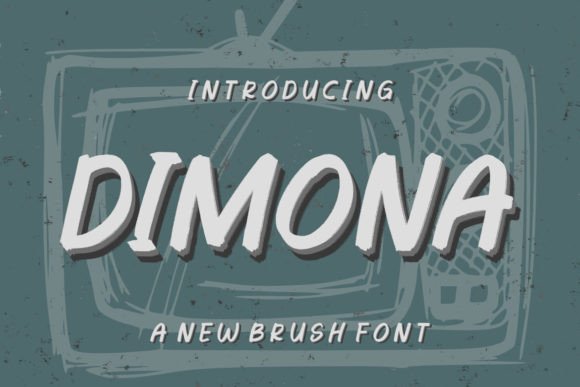 Dimona: A Creative Brush Font for Makers