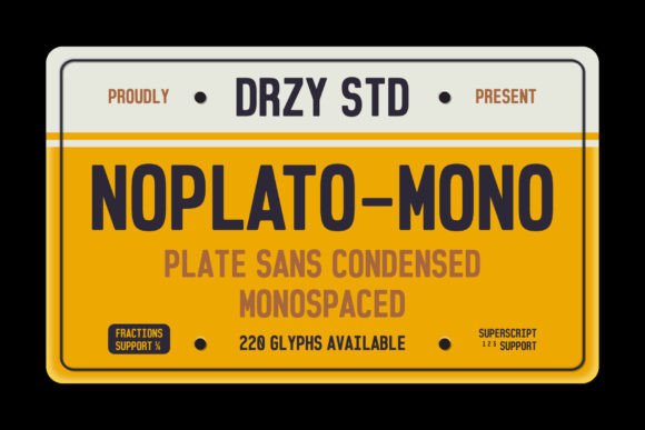 Noplato Mono: A Stylish Font for Plates