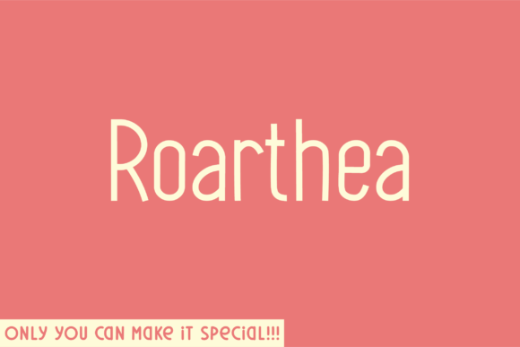 Roarthea: A Handwritten Font for Editorial Elegance