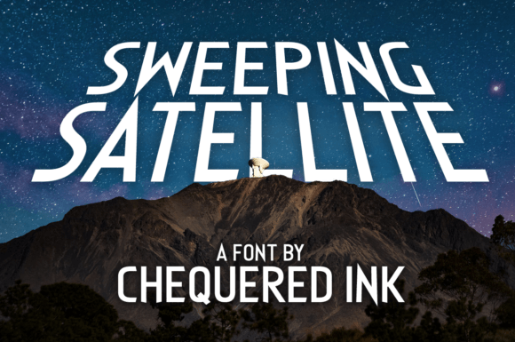 Sweeping Satellite Font for Web Design