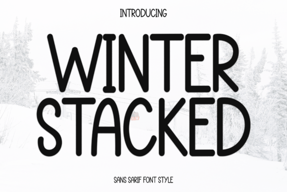 Winter Stacked Font for Creative Projects